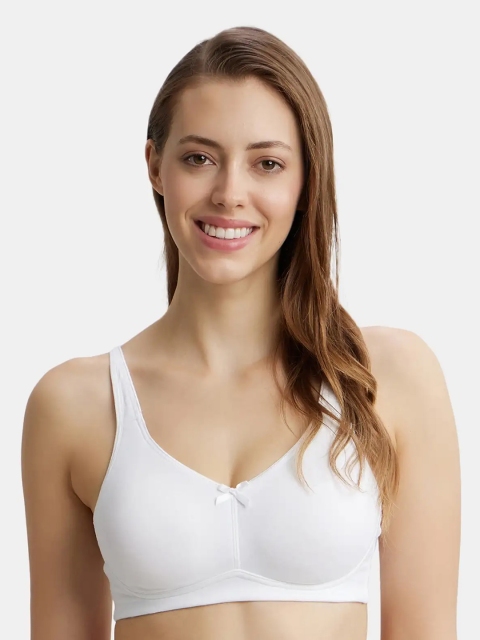 Jockey Wirefree Non Padded Cotton Full Coverage Solid Moulded Everyday Bra-FE41