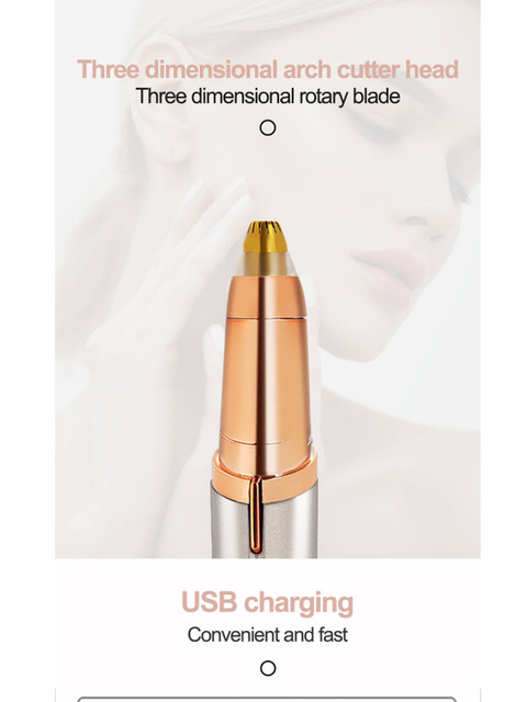 Painless Eyebrow and Facial Hair Remover With USB Charging - Image 4