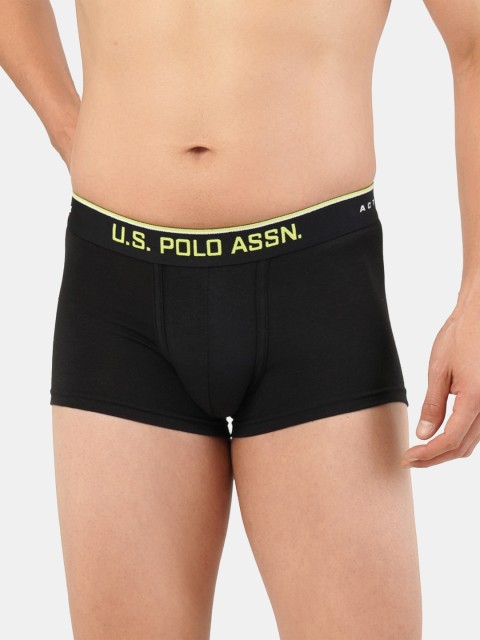 U.S. POLO ASSN. MEN SOLID BLACK TRUNKS
