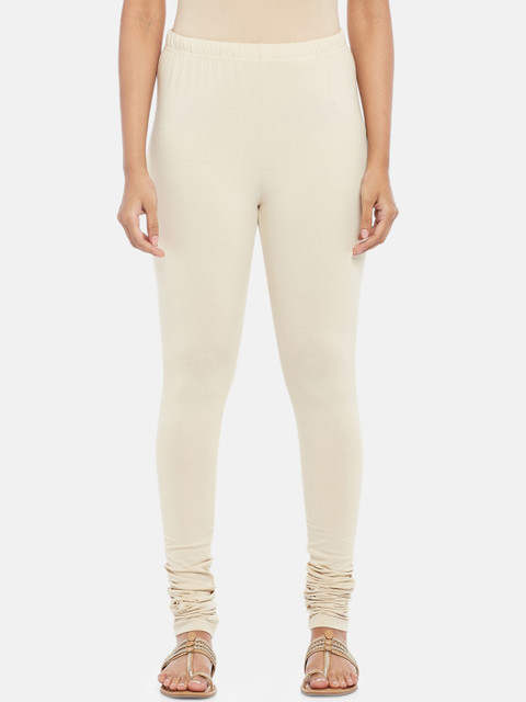 RANGMANCH BY PANTALOONS Women Cream Coloured Solid Churidhar