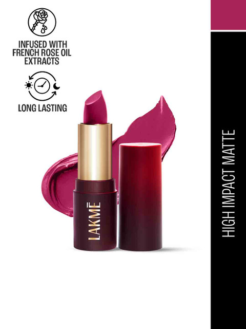 Lakme Forever Matte Long Lasting Lipstick With French Rose Oil Ext 4.5g - Pink Unicorn CP12