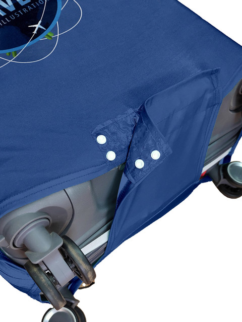 Cortina Blue Printed Protective Small Trolley Bag Cover - Image 5