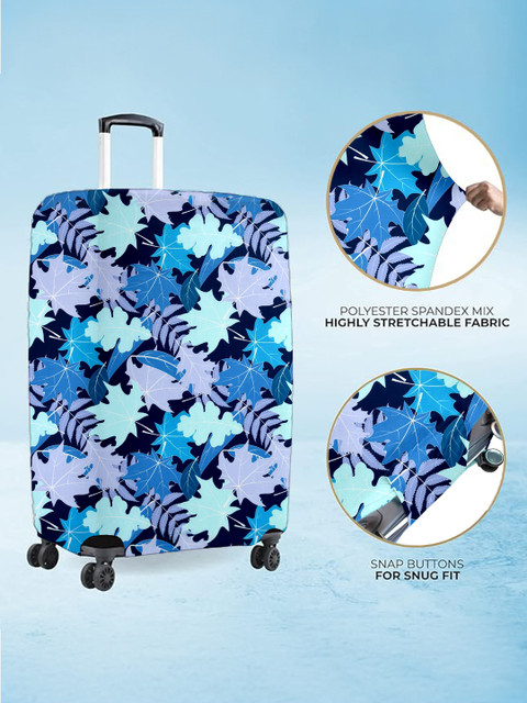 Cortina Blue Printed Protective Large Trolley Bag Cover - Image 3