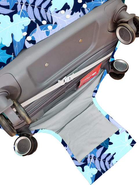 Cortina Blue Printed Protective Large Trolley Bag Cover - Image 6