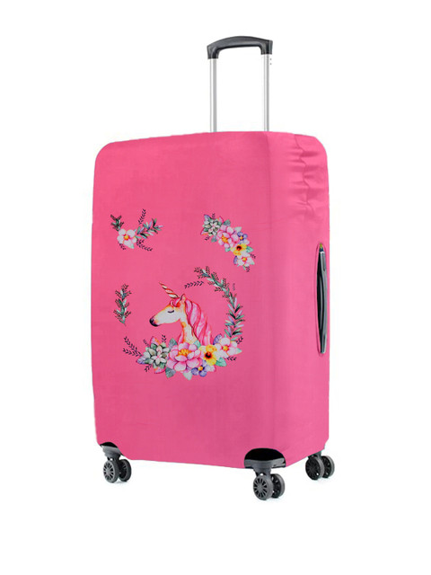 Cortina Pink Printed Protective Large Trolley Bag Cover