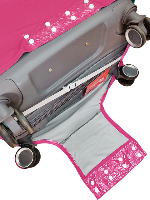 Cortina Pink Printed Protective Large Trolley Bag Cover - Image 6