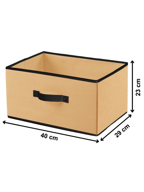 Kuber Industries Set Of 6 Brown Multipurposes Clothes Storage Box Foldable Drawer Box - Image 6