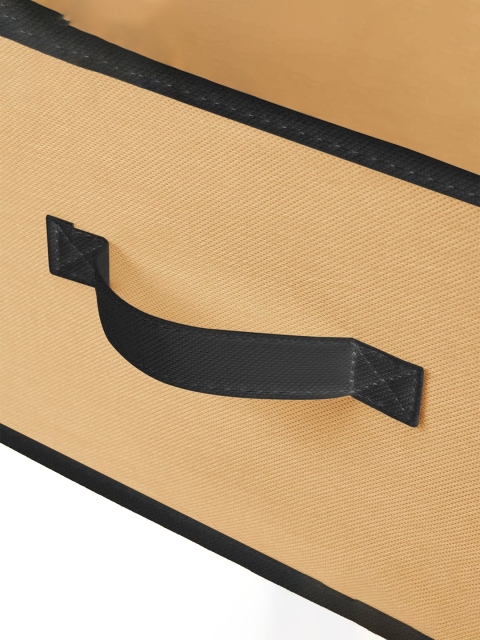 Kuber Industries Set Of 6 Brown Multipurposes Clothes Storage Box Foldable Drawer Box - Image 4