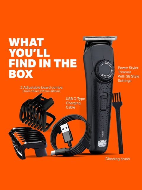 Bombay Shaving Company Power Styler Beard Trimmer with 38 Style Settings & Flash Charging - Image 2