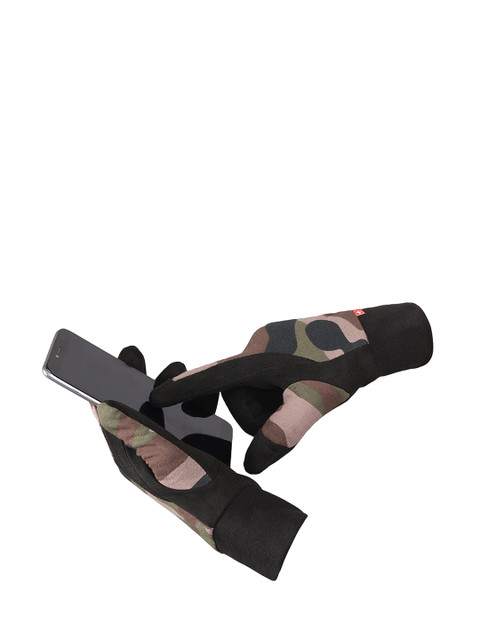 SWISS MILITARY Olive-Green & Beige Printed 3-Ply Reusable Protection Gloves & Alphaguard Mask Combo Kit - Image 6