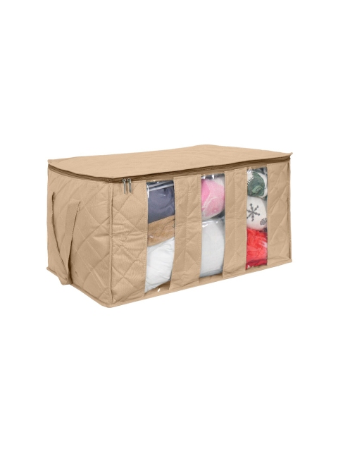 prettykrafts Set of 2 Beige Solid Clothing Organiser - Image 4