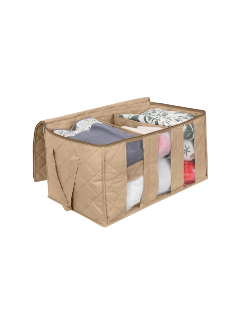 prettykrafts Set of 2 Beige Solid Clothing Organiser - Image 5