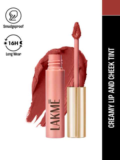 Lakme Double Duty 2 in1 Lip & Cheek Mousse Matte Lipstick & Soft Blush 9g - Coca Soft