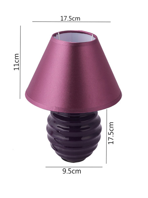 TAYHAA Purple Solid Ceramic Bell Shaped Table Lamp - Image 6