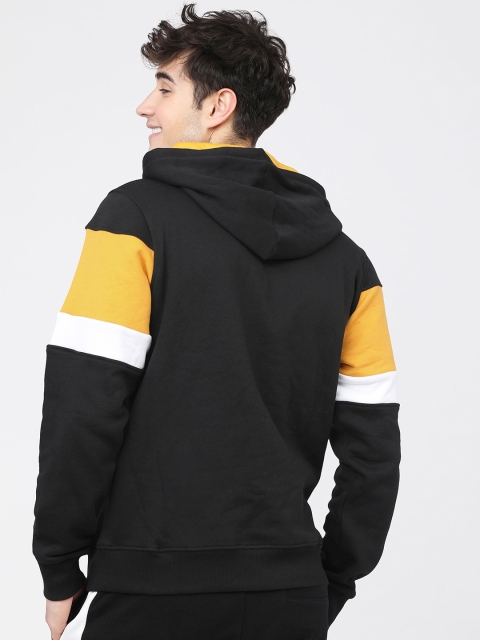 HIGHLANDER Men Black Colourblocked Hooded Sweatshirt - Image 5