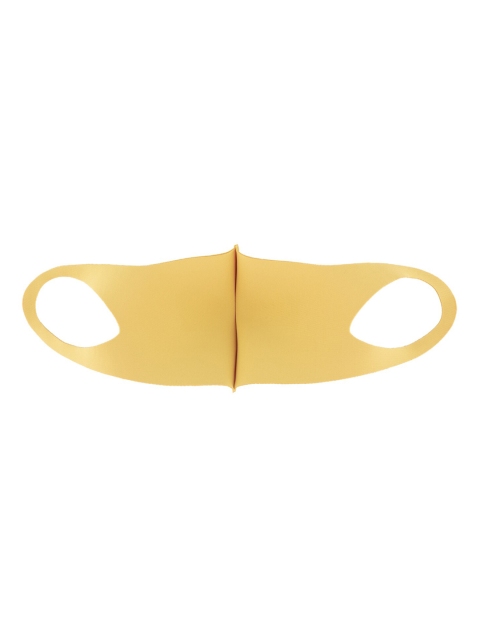 The Tie Hub Kids Yellow Solid Single Ply Reusable Sports Mask - Image 4