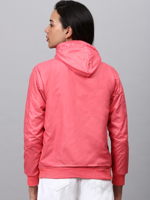 Campus Sutra Women Peach-Coloured Windcheater Padded Jacket - Image 4
