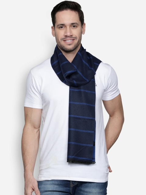 Alvaro Castagnino Men Blue Striped Muffler