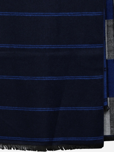 Alvaro Castagnino Men Blue Striped Muffler - Image 4