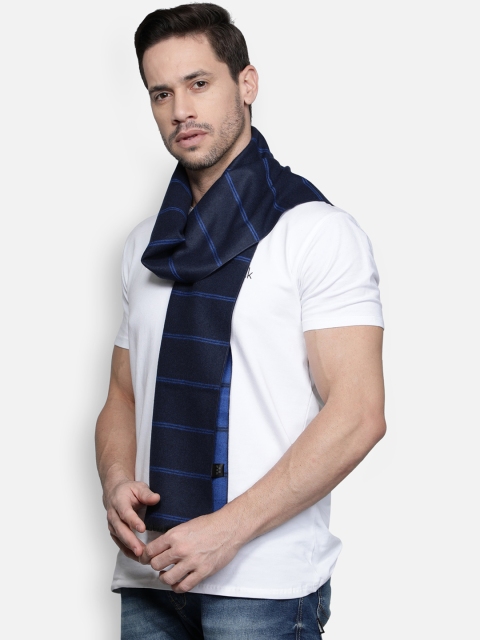 Alvaro Castagnino Men Blue Striped Muffler - Image 2