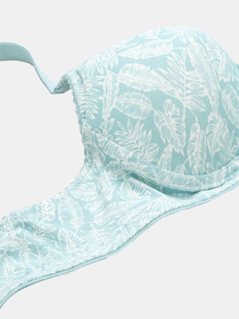 Leading Lady Floral Print Wirefree Lightly Padded Full Coverage T-Shirt Bra - Image 6