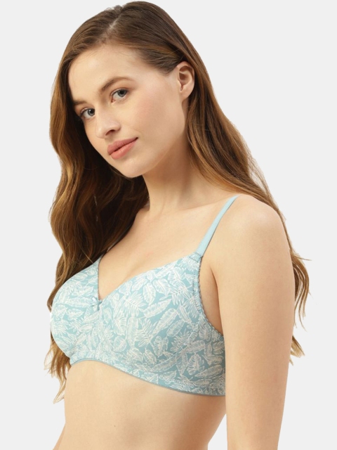 Leading Lady Floral Print Wirefree Lightly Padded Full Coverage T-Shirt Bra - Image 4