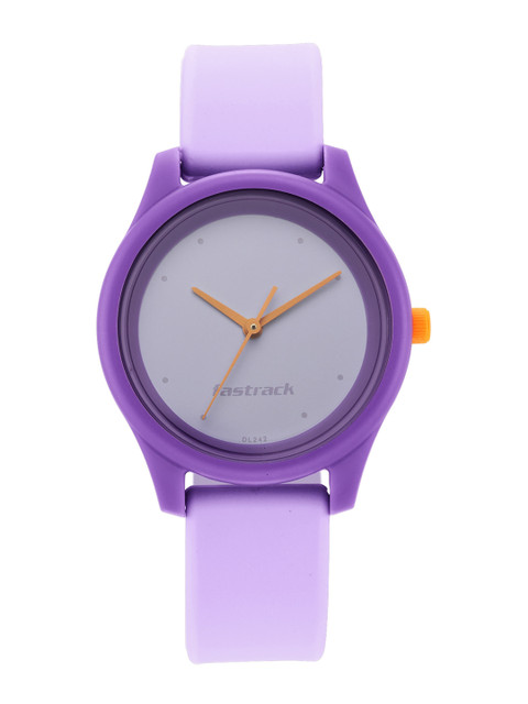 Fastrack Unisex Grey Embellished Dial & Blue Straps Analogue Watch 68023PP02W