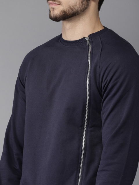 Campus Sutra Men Navy Blue Sweatshirt - Image 2