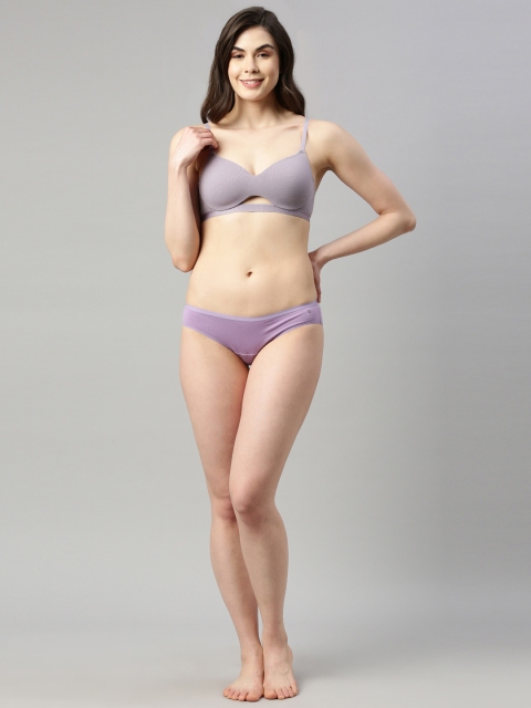 Enamor Padded Non-Wired Medium Coverage Soft Cups and Invisi Neckline T-Shirt Bra - Image 4