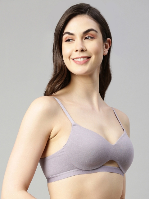 Enamor Padded Non-Wired Medium Coverage Soft Cups and Invisi Neckline T-Shirt Bra - Image 3