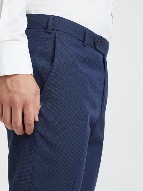 Raymond Men tDark Blue Slim Fit Formal Trousers - Image 6