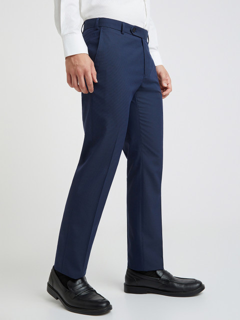 Raymond Men tDark Blue Slim Fit Formal Trousers - Image 2