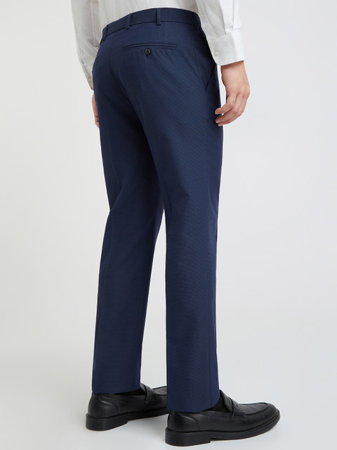 Raymond Men tDark Blue Slim Fit Formal Trousers - Image 4