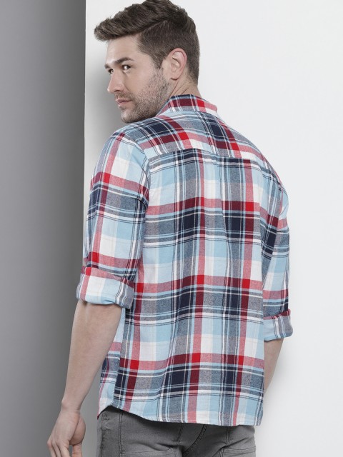 The Indian Garage Co Men Regular Fit Checked Double Flap Pocket Flannel Shirt - Image 5