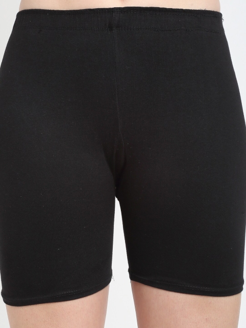 GRACIT Women Pack of 2 Black Skinny Fit Biker Shorts - Image 5