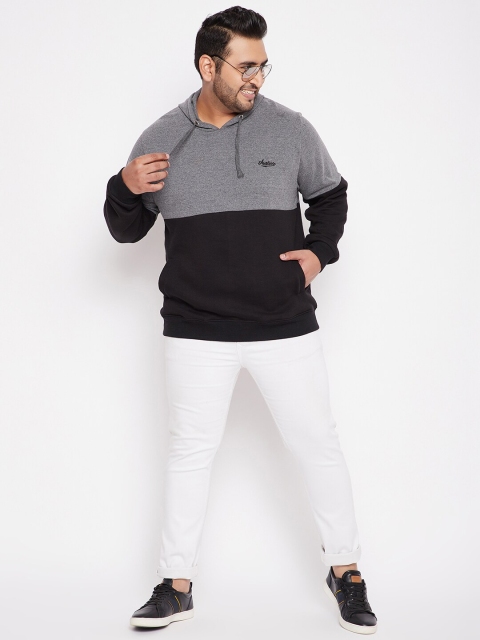AUSTIVO Men Multicoloured Colourblocked Hooded Sweatshirt - Image 5