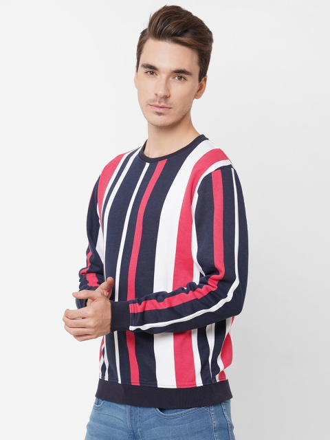 Pepe Jeans Men Navy Blue Striped Sweatshirt - Image 3