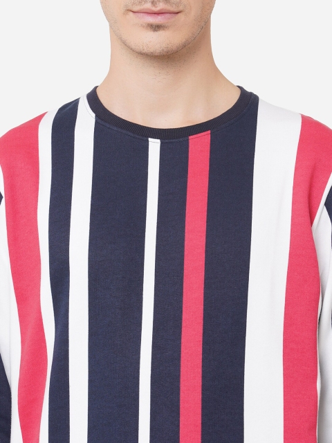 Pepe Jeans Men Navy Blue Striped Sweatshirt - Image 2