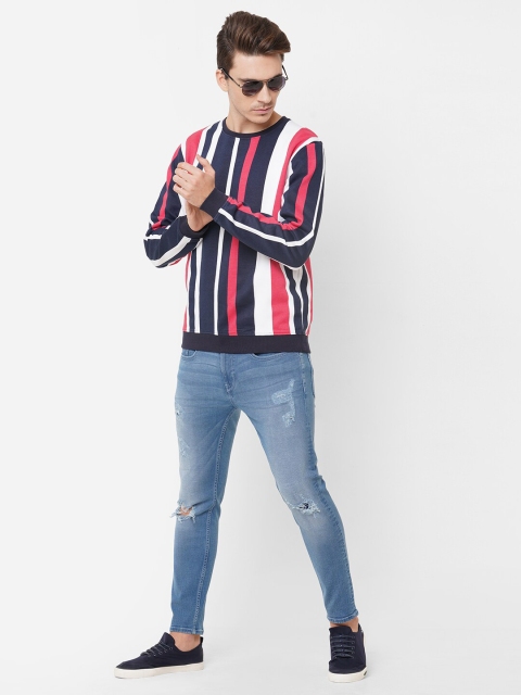 Pepe Jeans Men Navy Blue Striped Sweatshirt - Image 5