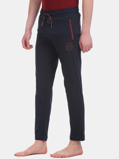 U.S. Polo Assn. Men Navy Blue Solid Lounge Pants