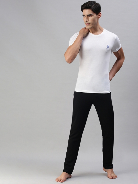 U.S. Polo Assn. Men Black Solid Lounge Pants - Image 4