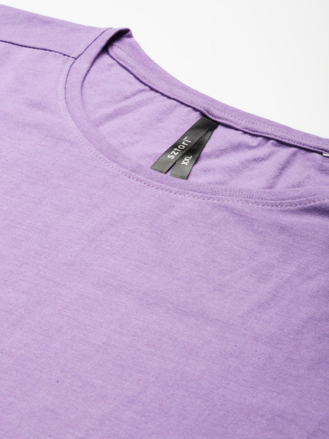 Sztori Women Plus Size Lavender Solid T-shirt - Image 2