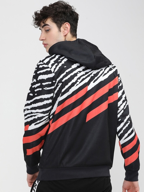 HIGHLANDER Men Black Printed Hooded Sweatshirt - Image 4