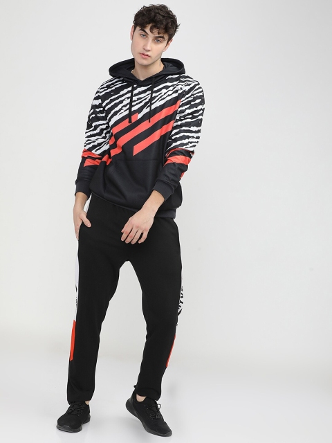 HIGHLANDER Men Black Printed Hooded Sweatshirt - Image 5