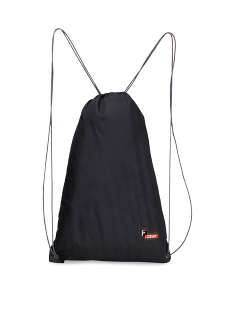 F Gear Unisex Black Solid Gym Bag