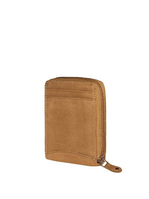 ABYS Unisex Tan Leather Card Holder