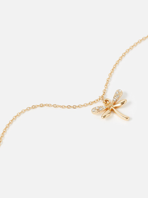 Accessorize London Women Gold-Toned Dragonfly Bracelet - Image 3
