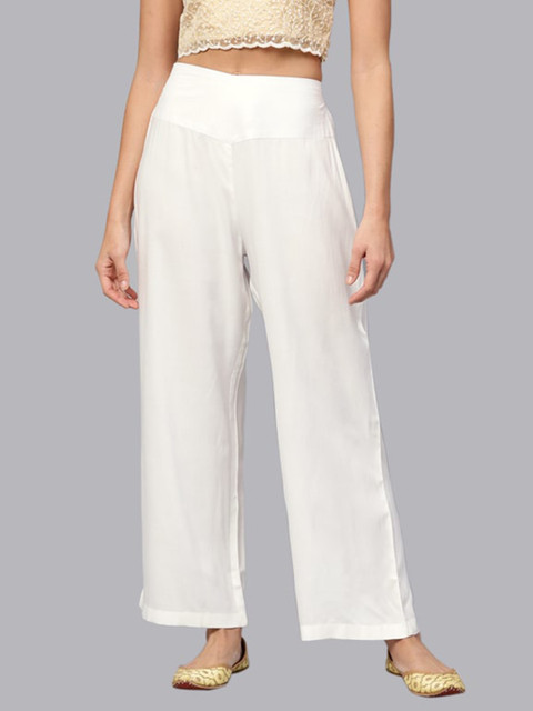 anayna Women White Palazzos
