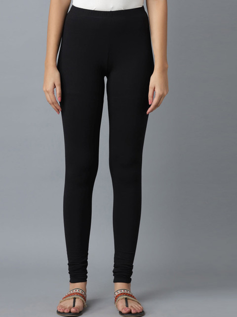 elleven Solid Cotton Churidar Leggings