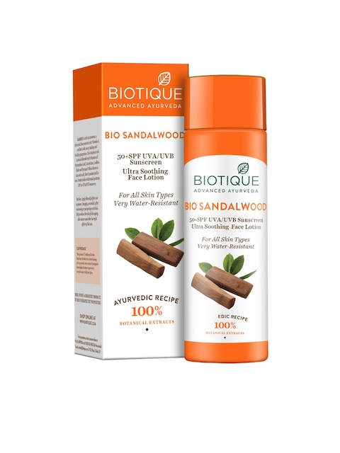 Biotique Bio Sandalwood Ultra Soothing UVA/UVB Sunscreen Lotion SPF 50+ 120 ml